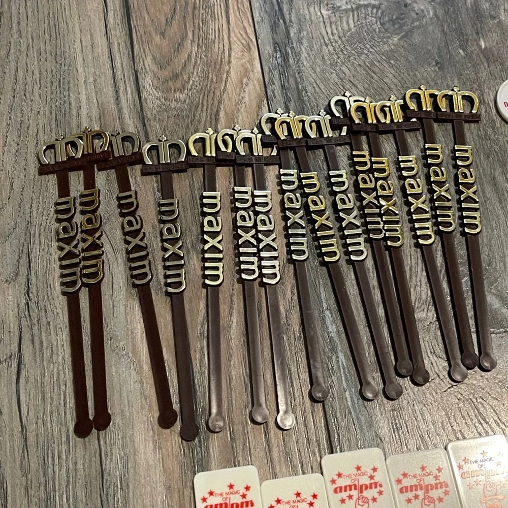 75 Vintage Las Vegas Casino Cocktail Swizzle Sticks Stirrers Caesars Maxim Tiki